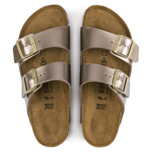 birkenstock arizona electric metallic taupe-nu pied femme-sandale femme-premiumsaumur-shoes