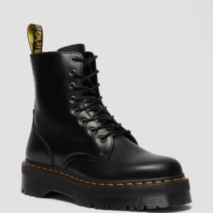 boots plateformes dr martens jadon black polished smooth