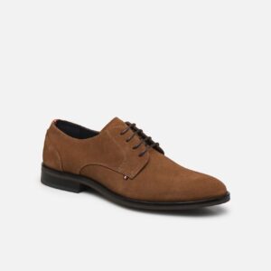 embossed-tommy hilfiger-daim-marron
