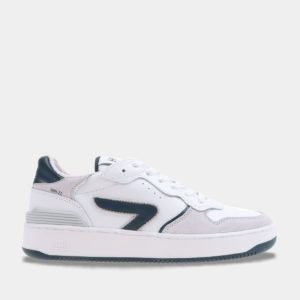 Chaussure-sneakers-hub-tennis blanche à lacet