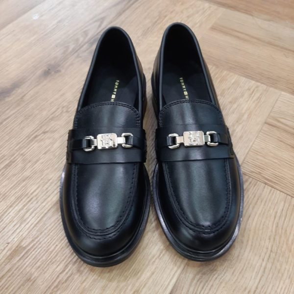 tommy hilfiger hardware loafer black-tommy hilfiger hardware loafer