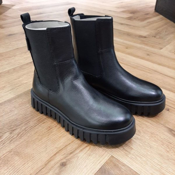 KICKERS KICK FAVORITE NOIR-Boots chelsea cuir Kick Favorite-Kickers Bottines - KICK FAVORITE - Noir-Couleur : Noir Saison : Automne/Hiver Tige : Cuir Doublure : Cuir Fermetures : ELASTIQUE Semelle : TPR Hauteurs de talon (cm) : 4 cm-boots femme kickers-bottine en cuir sans lacet pour femme-chelsea boots pour femme-chaussure kickers