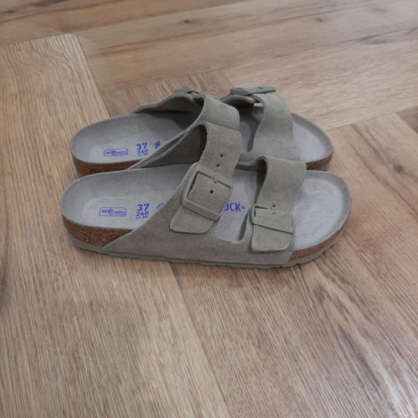 Birkenstock Arizona Faded khaki-Arizona Lit de pied souple-BIRKENSTOCK ARIZONA-sandales femme