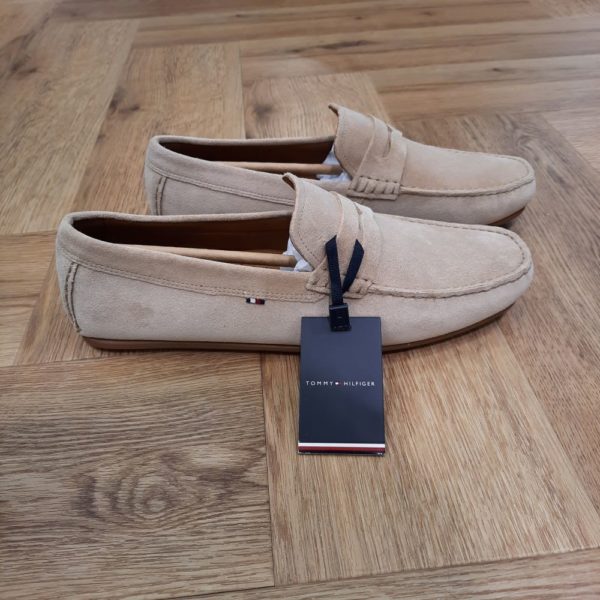 Mocassin Tommy Hilfiger-tommy hilfiger suede driver beige-mocassin pour homme
