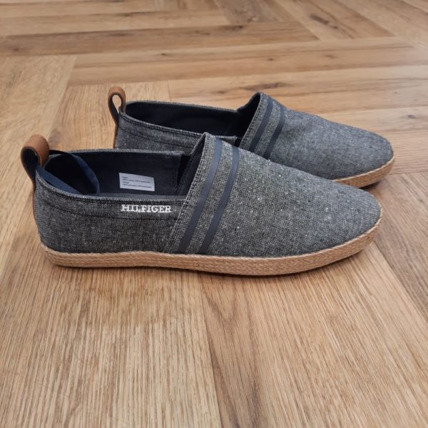 ESPADRILLE RAYURES CHAMBRAY BLACK