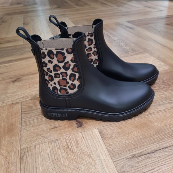 Verbenas Noir Léopard-rainboots verbenas-bottes de pluie
