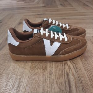 Berlin Ciclista Cuero-baskets victoria camel pour femme